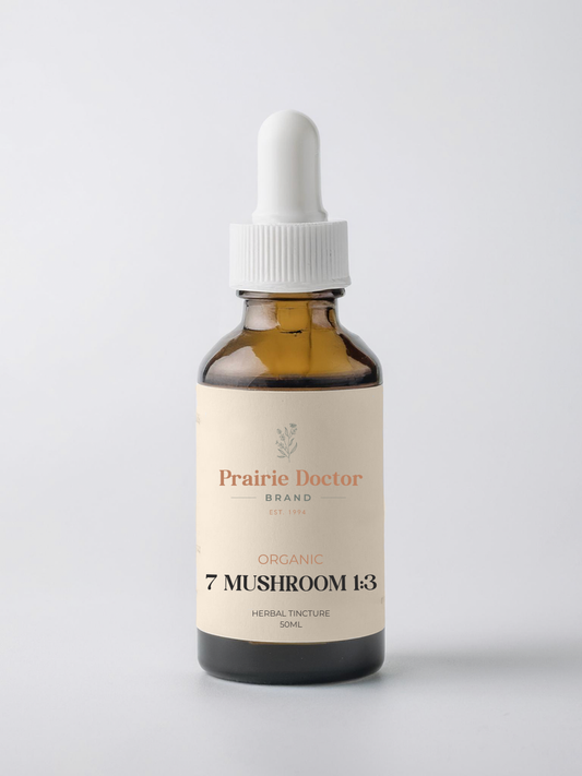 Our 7 Mushroom Tincture (Single Extraction) is handcrafted using a blend of seven potent and high quality mushroom fruiting bodies. Valued for their wide range of supportive properties, our 7 Mushroom Tincture is a favourite for supporting a healthy immune system and overall wellbeing.