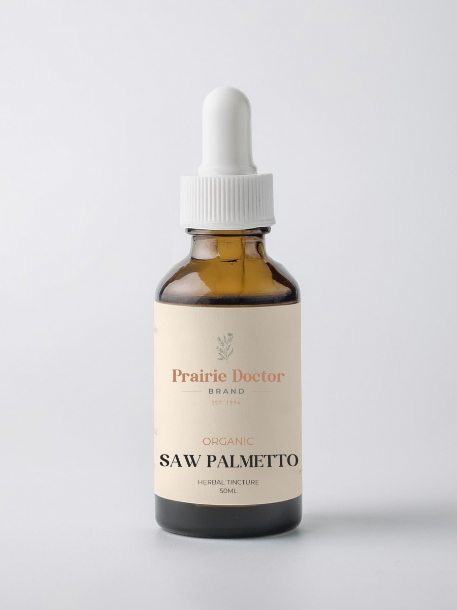 Our organic Saw Palmetto herbal tincture has been crafted using organic, sustainably sourced Saw Palmetto berries. Saw Palmetto is known for its ability to help support a healthy prostate as well as to protect the urinary tract system.