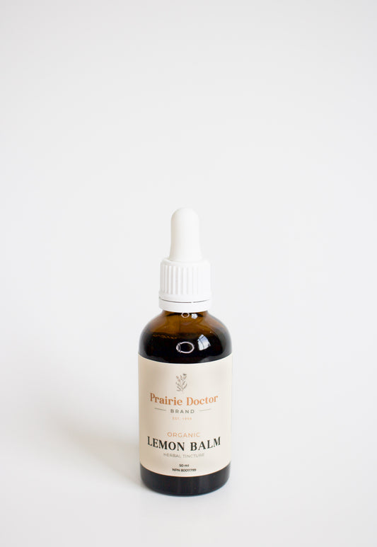 Our organic Lemon Balm herbal tincture is crafted using organic, sustainably sourced Lemon Balm. Lemon Balm is known as a natural sleep aid and for its ability to help relieve mental and digestive stress. 
