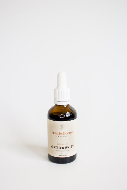 Our organic Motherwort herbal tincture can be used as a nervine and antispasmodic to relieve painful menstruation and as a heart tonic.