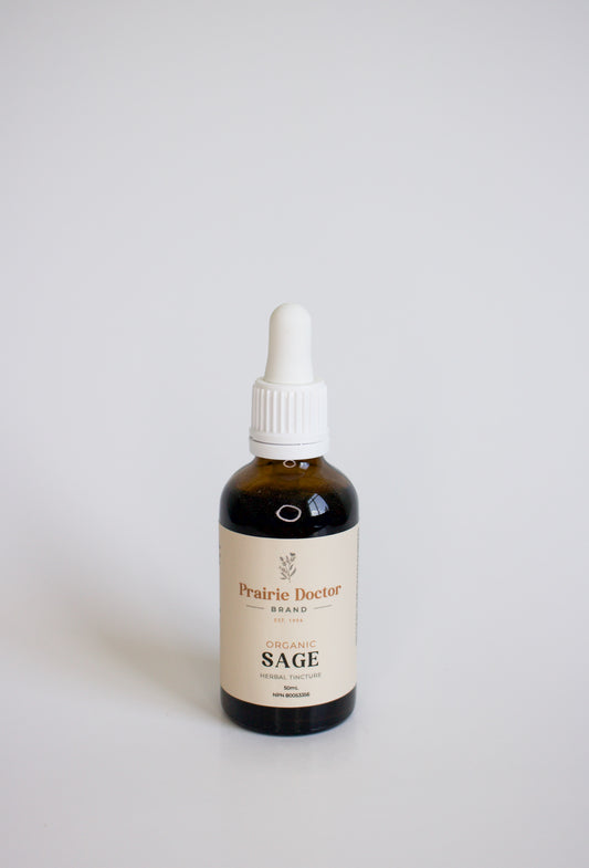 Our organic Sage herbal tincture﻿ traditionally used in Herbal Medicine  As a carminative/to help provide relief of upset stomach and flatulence (flatulent dyspepsia).